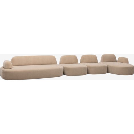 Sofá modular chaise longue derecho de 4 piezas con módulo esquinero tapizado Giorgia SKLUM (1/5)