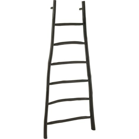 Échelle en Teck "6 Echelons" 185cm Noir (1/4)