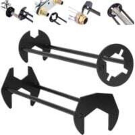 Set di 2 chiavi per rubinetto, chiave per lavabo, chiave per lavello in 7 misure, chiave universale sottolavello, chiave esagonale a quattro griffe, chiave multifunzionale da idraulico per cucina e ba