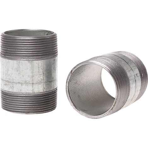 Mamelon BSPT 2" mâle x BSPT 2" mâle, Galvanisé ( Prix pour Paquet de 2 ) (1/2)