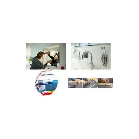 Cinta adhesiva tesa powerbond mirror doble cara 38 mm 5 m