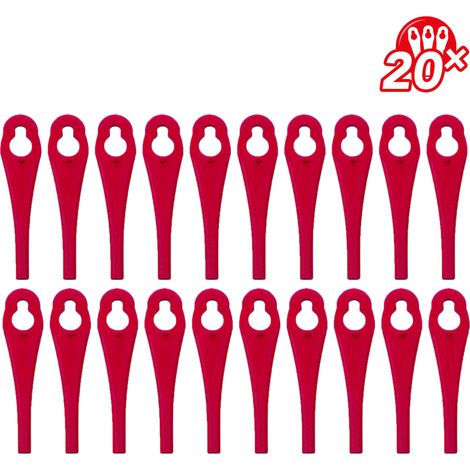 20 Ersatz Kunststoff Messer für Ihren Florabest LIDL Akku Rasentrimmer FAT 18 B2 und FAT 18 B3