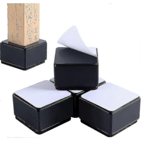 Rehausseur de lit et de meubles de 5 cm d'épaisseur, compatible avec chaises, canapés et tables - acier massif, capacité de charge de 4 536 kg, ensemble de 4 (1/5)