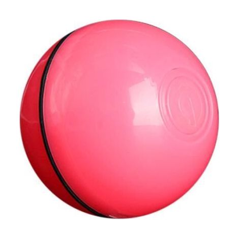 Jouet pour chat - CWWJDRFT - Balle LED lumineuse - Charge USB - Roulante - Rose (1/3)