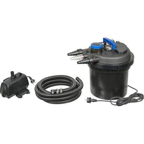 Filtre pression - UBBINK - BioPressure II 10000 PlusSet - Avec pompe Xtra 3900 - UVC 11W intégré - Pour bassins 6000-10000 L