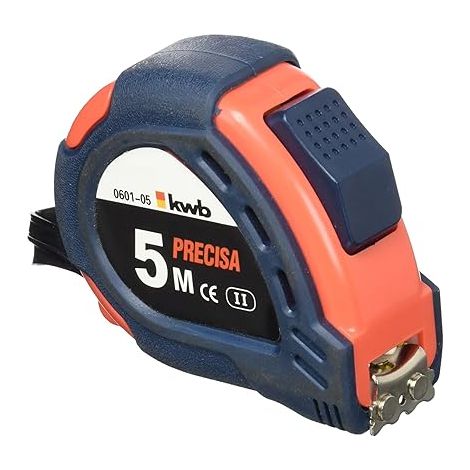 Flexómetro acero 5 m x 19 mm con freno y clip KWB