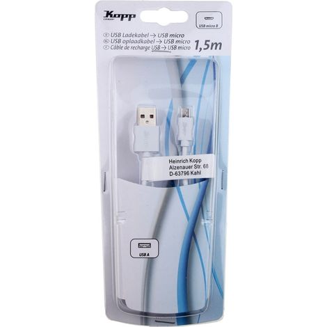Kopp Micro-USB-Kabel - 1.5 m Weiß