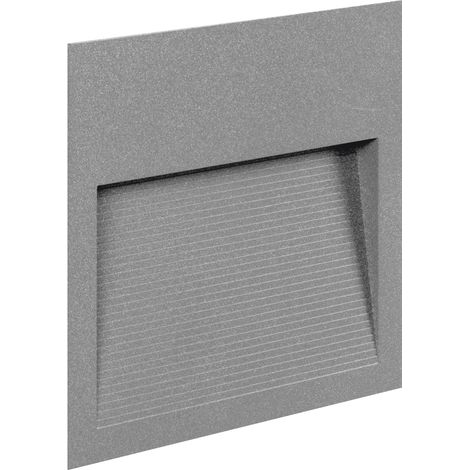 Empotrable pared SLIM Square IP65 LED SMD 9W 1100lm(293lm) CRI90 3000K 38º/78º Gris (1/3)