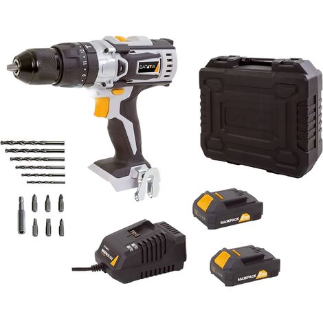 Trapano con Percussione 18V con 2 Batterie - Massima Potenza