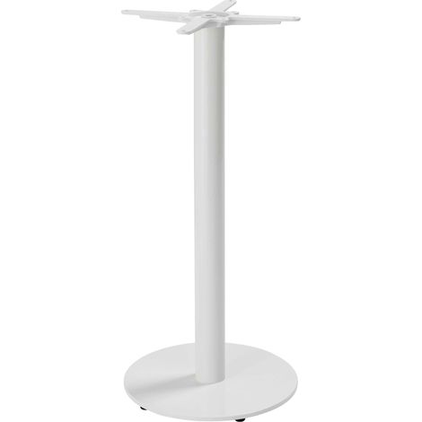 Pied de table haut en acier et fonte blanc Dover (1/4)