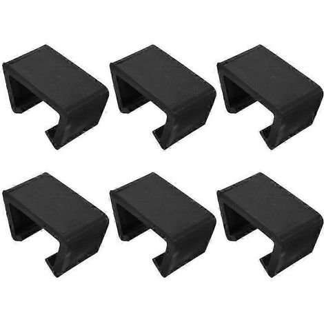 Clips de fixation pour meubles en rotin noir, compatibles avec les fixations sécurisées, lot de 6 (1/5)