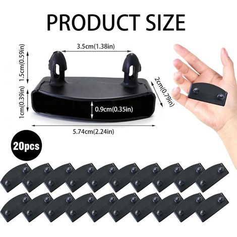 20 Stück 53 mm Lattenrost-Endkappen, Lattenbefestigungs-Endkappen, Latten für Seitenteile, Verbindungszubehör für Doppel- und Einzelbetten (1/5)