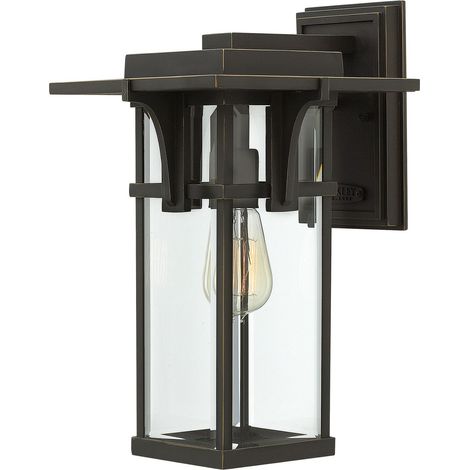 Außenlampe Wand IP44 Bronze E27 Glas Aluminium Vintage Wandlampe außen Terrasse