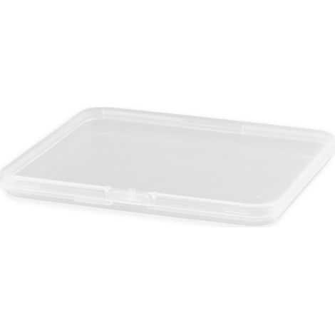 Boîte de rangement rectangulaire transparente avec couvercle, boîte en plastique transparent PP,1201079mm (1/5)