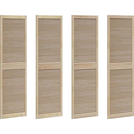Schranktür 4 pcs Natur 201 x 2,1 x 59,5 cm Massivholz Kiefer vidaXL