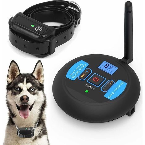 Système de Clôture Électronique sans Fil pour Chien, Système de Barrière Invisible de Clôture de Confinement de Frontière de L'animal Famil (1/5)