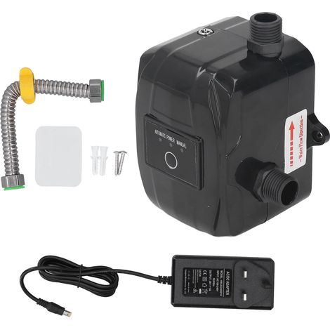 Pompe de surpression automatique 100W 24V avec capteur, silencieuse, pour salle de bain et jardin, alimentation 100-240V prise UK (1/5)