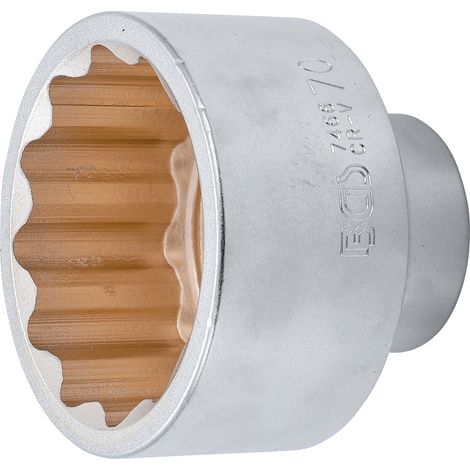 BGS Vaso de doce cantos accionamiento cuadrado interior 20 mm (3/4") Ancho de llave 70 mm - 7466 (1/2)