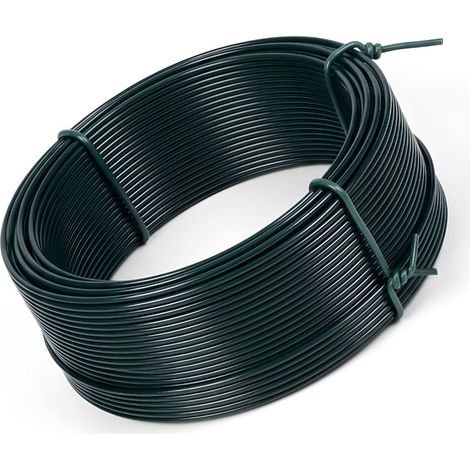 Bobine de fil de fer multifonction 50 m pour jardin et bricolage 1.3 mm Vert