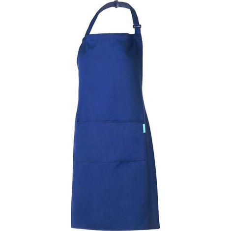 Tablier De Cuisine - Polyester - Réglable À La Nuque - 2 Poches Centrales - Protection Grande Surface - Rouge Brun - 1 Pièce (1/5)