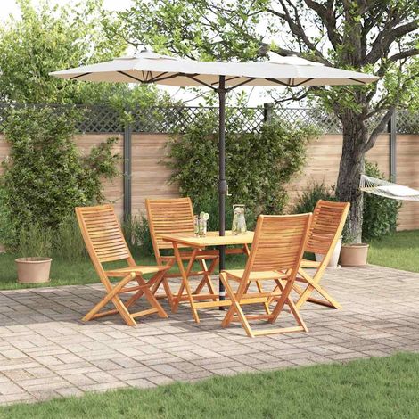 Set da Pranzo per Giardino 5 pz Marrone vidaXL (1/5)