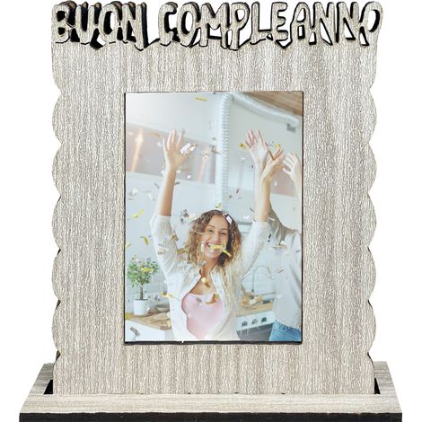 Cornice Portafoto 6,5 x 4,5 Cm Realizzata A Mano Prodotto Italiano Buon Compleanno (1/4)