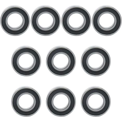 Roulements 688RS (10 pièces) 8x16x5mm ABEC-5 pour voiture et camion électriques. Roulements à billes 688-RS noirs avec joint en caoutchouc étanche.