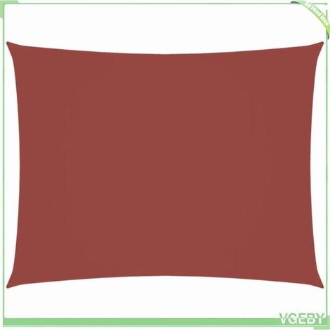Voile de parasol - FAFEICY - 135366 - Rectangulaire 2 x 3,5 m - Tissu Oxford enduit PU anti-UV - Couleur terre cuite (1/5)