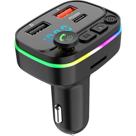 P3 Auto-MP3-Player mit Bluetooth, Freisprecheinrichtung, FM-Transmitter mit PD-Schnellladefunktion, Bluetooth-MP3-Player fürs Auto – P3-PD Schnelllade-Gerät (ohne Akku) (1/3)