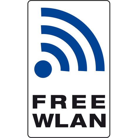 Conmetall Hinweisschild Free WLAN 25 x 15 cm