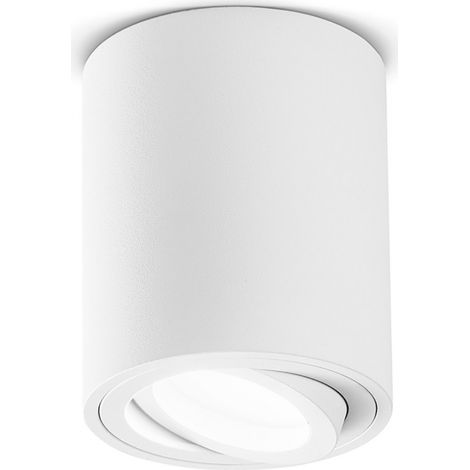 Plafonnier gea led notus r gfa351 gu10 blanc led plafonnier orientable moderne en aluminium