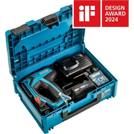 Novus Akkutacker J-550 Metabox Set inkl. CAS 18V Akku, Ladegerät, 5000x Klammern (1/5)