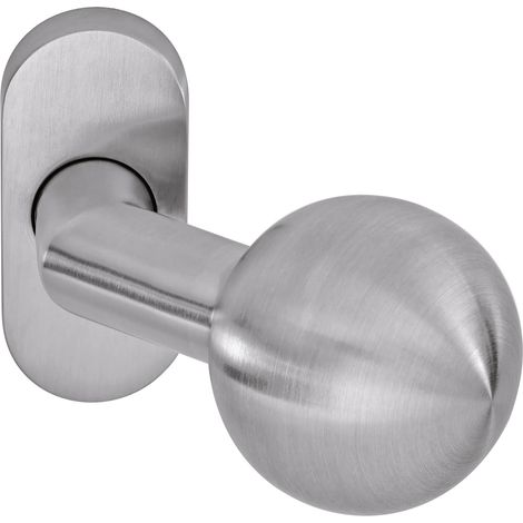 OGRO Türknopf RENOVI 3548 VO, Rosette 30x68x10,gekröpfter Knopf,silber eloxiert