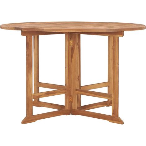 Maison Exclusive - Garten-Esstisch Klappbar Ø110x75 cm Massivholz (1/5)