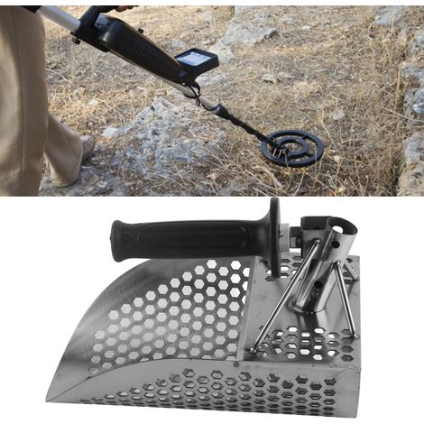 Sandschaufel aus Edelstahl zum Goldwaschen, geeignet zum Sieben von Metallen und Edelsteinen, Sandschaufel für Strandmetalldetektoren (1/5)