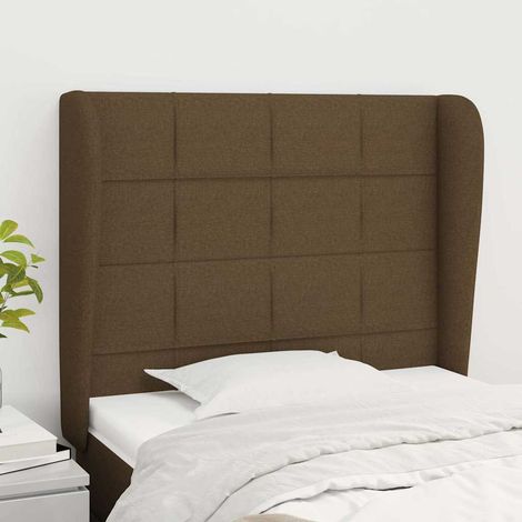vidaXL Cabecero con orejas de tela gris claro 103x23x118/128 cm (1/5)