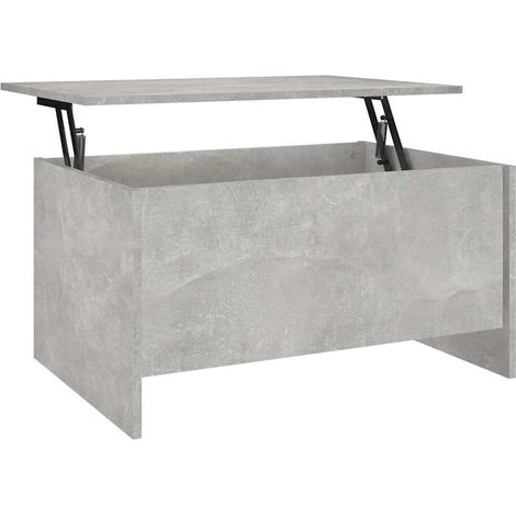 Maison Exclusive - Tavolino Grigio Cemento 80x55,5x41,5 cm in Legno Multistrato (1/5)