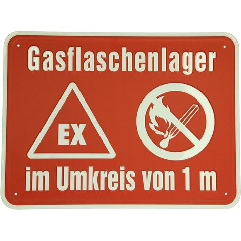 Panneau ’’Gasflaschenlager’’ 300 x 400, aluminium