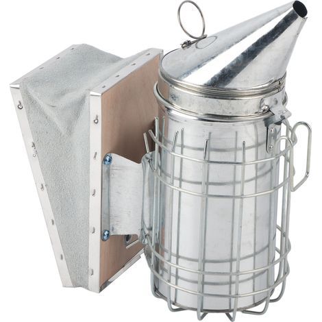 CFTGIW Fumeur d'abeille avec Planche de Chaleur en Fer d'équipement Apiculteur de Protection Protectrice Apérisse Smokerbee Smokerbee SmokerbeeHive Keeping Smokerirau Bee Smoker (1/5)