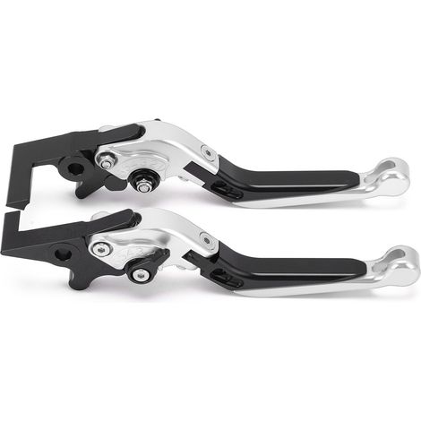 2 leviers de frein et d'embrayage moto réglables en alliage d'aluminium CNC de remplacement pour ADV150 2019-2021 argent (1/5)