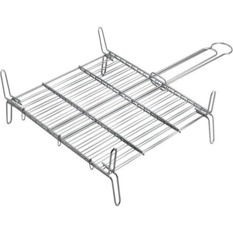Filiyano-Grille double - Zinc - 50x50 cm Gris (1/3)