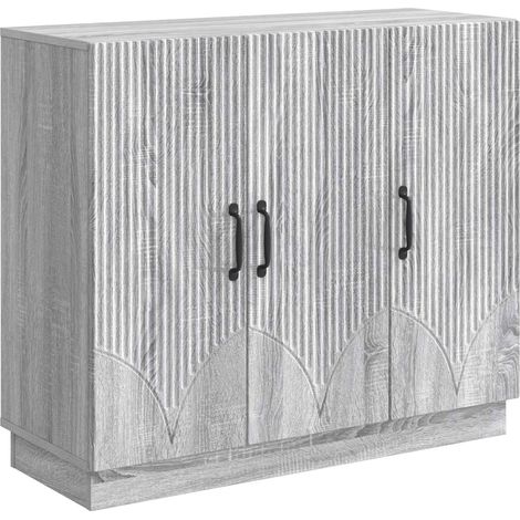 Sideboard Graues Sonoma 89 x 34,5 x 77 cm Holzwerkstoff vidaXL