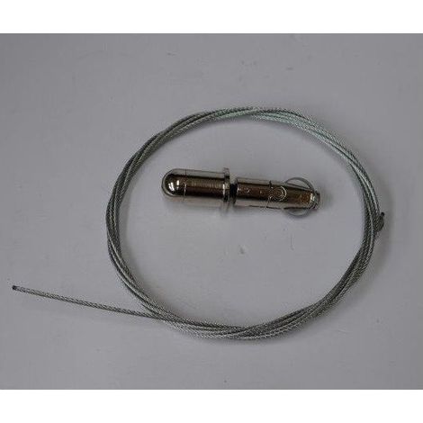 Kit de suspension réglable câble 2 mètres + accessoires pour rail monophasé ABI