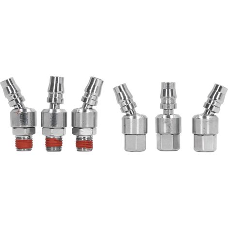 Beyamis Raccord de tuyau industriel pivotant à filetage mâle/femelle 1/4" NPT en acier trempé (1/5)