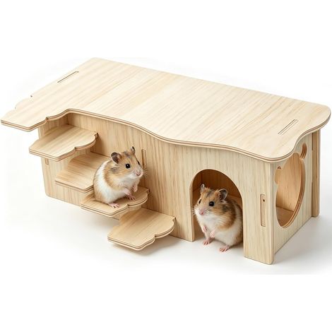 Hiding place for Hamster with ladder 27x15x10.5cm House Hamster Wood (1/5)