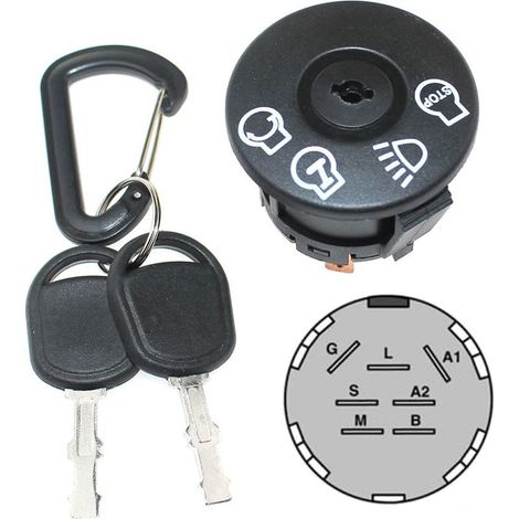 Ignition key for MTD Troy-Bilt Yard Machines Bolens Yard-Man Husky Cubcadet 725-1741 625-04124 925-2054A 625-05001 625-05000 625-05002 725-2054 (1/5)