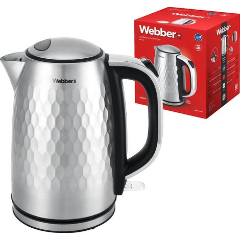 Bouilloire électrique sans fil Webber WK-330 2200 W 1,7 l inox noir (1/5)