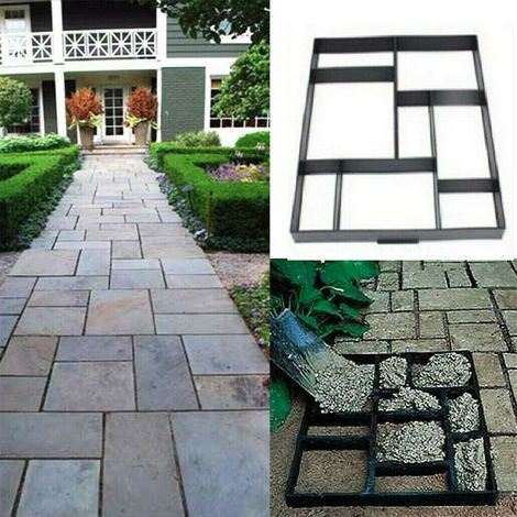 Unho – Moule à pavé béton 60x50cm – Résine PP réutilisable – Pour allées et terrasses – Nettoyage facile avec tuyau