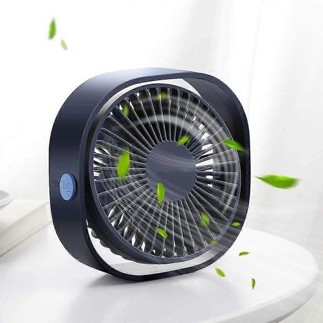 Petit ventilateur de bureau USB personnel, 3 vitesses, portable, alimenté par USB, ventilation puissante, fonctionnement silencieux, idéal pour la maison, le bureau, la voiture et les voyages. (1/5)