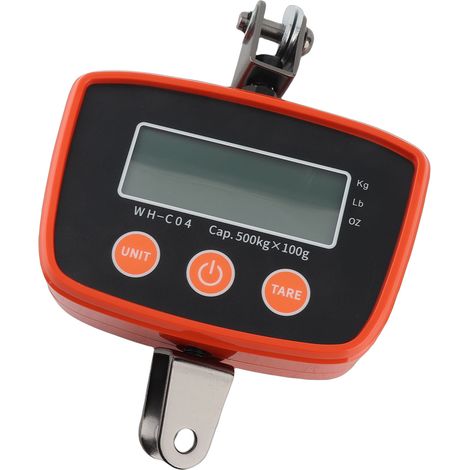 Balance suspendue électronique avec crochet, pèse-personne numérique industriel pour pesée intérieure et extérieure, portée 500 kg, précision 100 g (1/5)